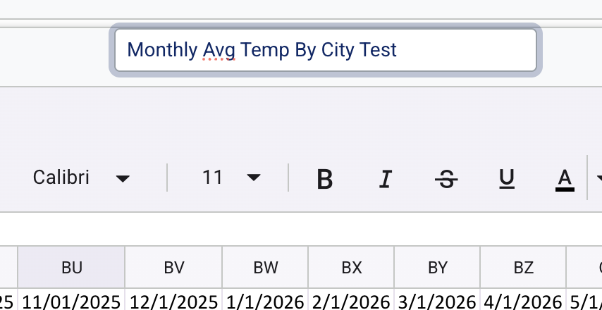 Screenshot: Edit Title